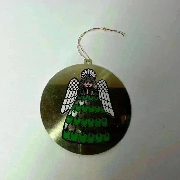 Set of 3 Metal Ornaments - Santa, Angel, Caroler - Picture 4 of 5